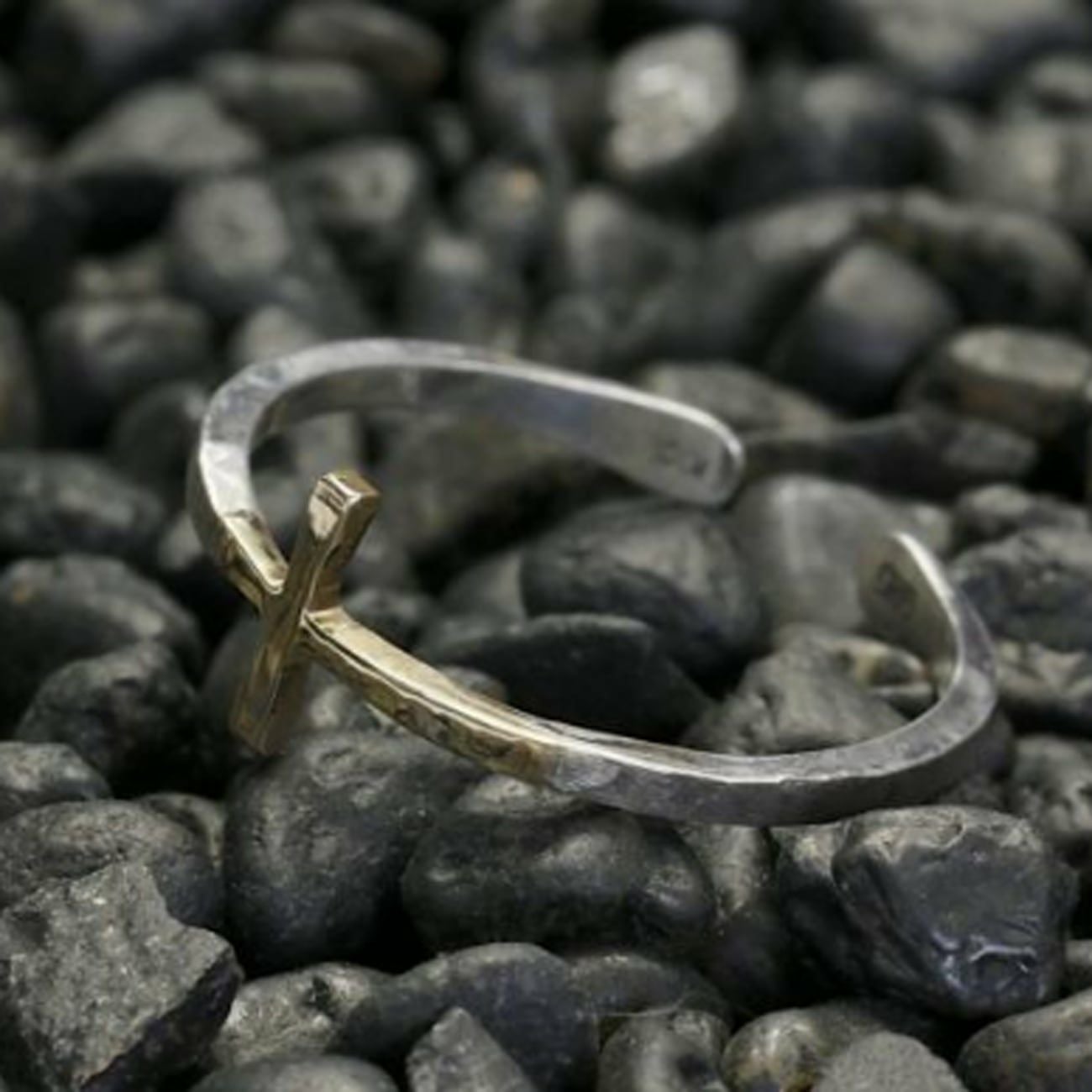 amp japan/アンプジャパン Brass Narrow Cross Ring HYO-245BRS