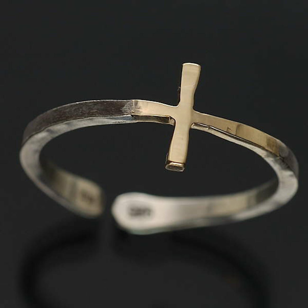 amp japan/アンプジャパン Brass Narrow Cross Ring HYO-245BRS