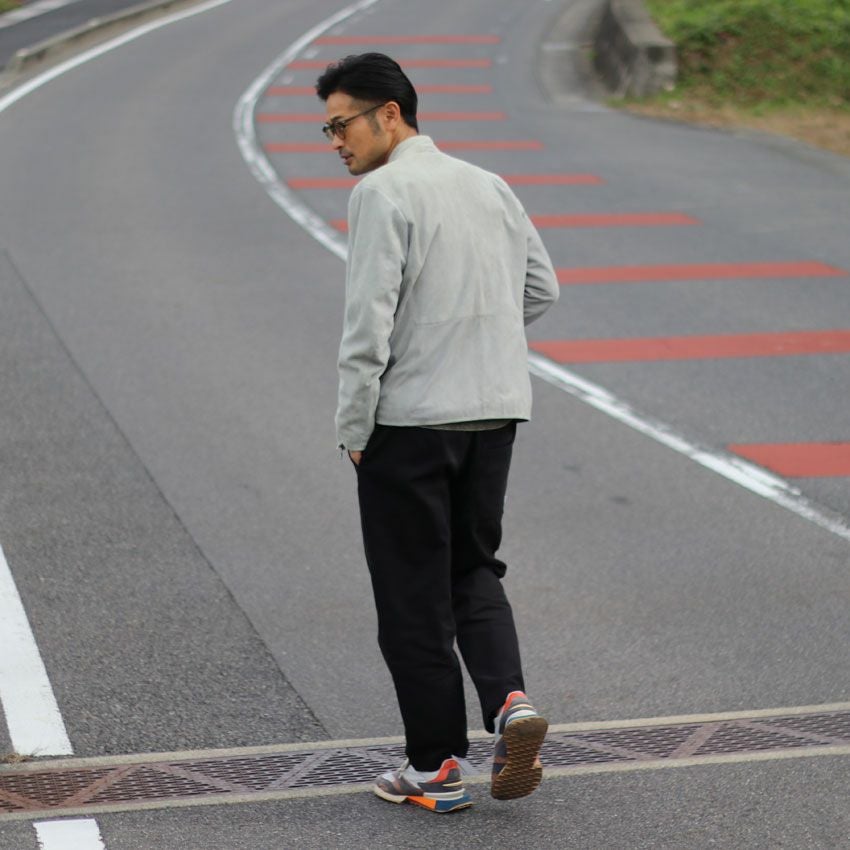 Shunal スウェードシングルライダース GOAT SUEDE BSN アイスグレー