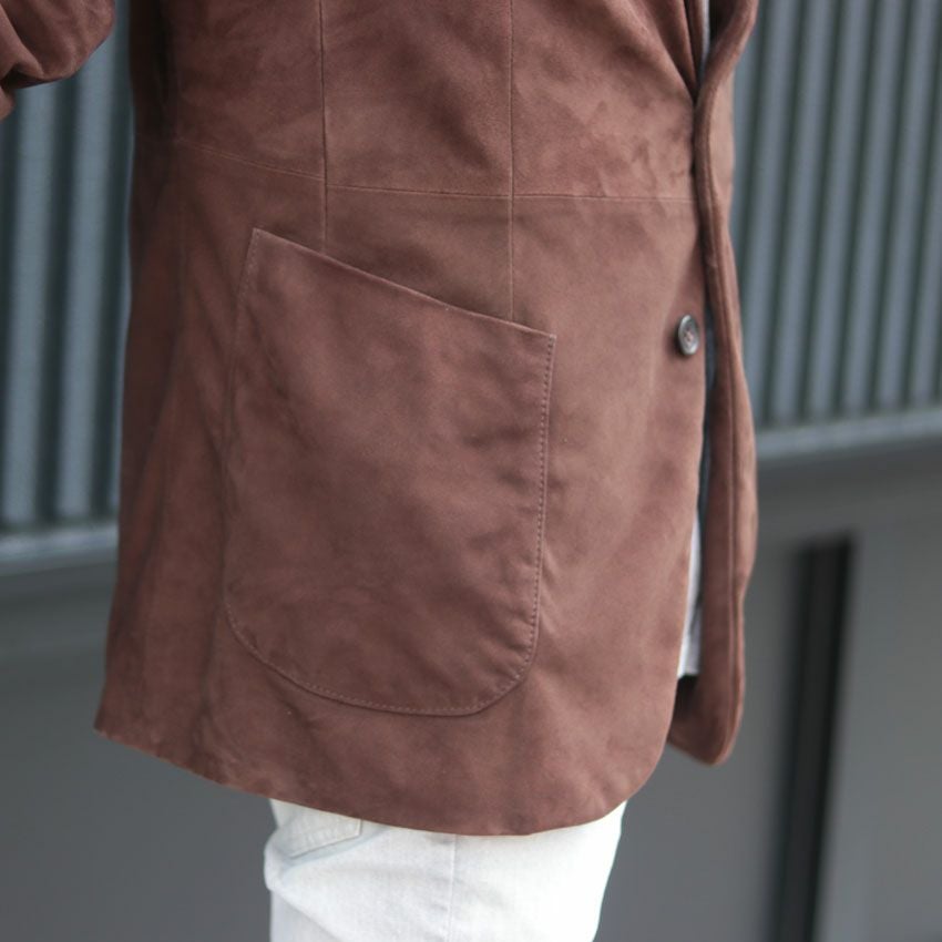 Shunal スウェードテーラードジャケット GOAT SUEDE BSN ブラウン