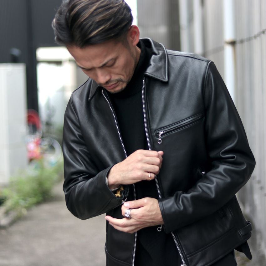 KTM 　Retro Grade 羊革　シングルライダース黒Ｍ　美品 Retro Grade (レトログレード)TOKYO RIDER'S JACKET SINGLE[793-395005