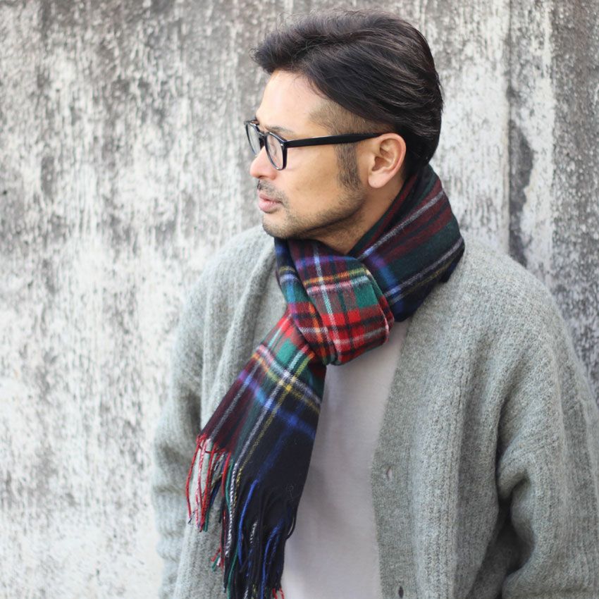 TWEEDMILL/ツイードミル tweedmill チェック柄マフラー ユニセックス