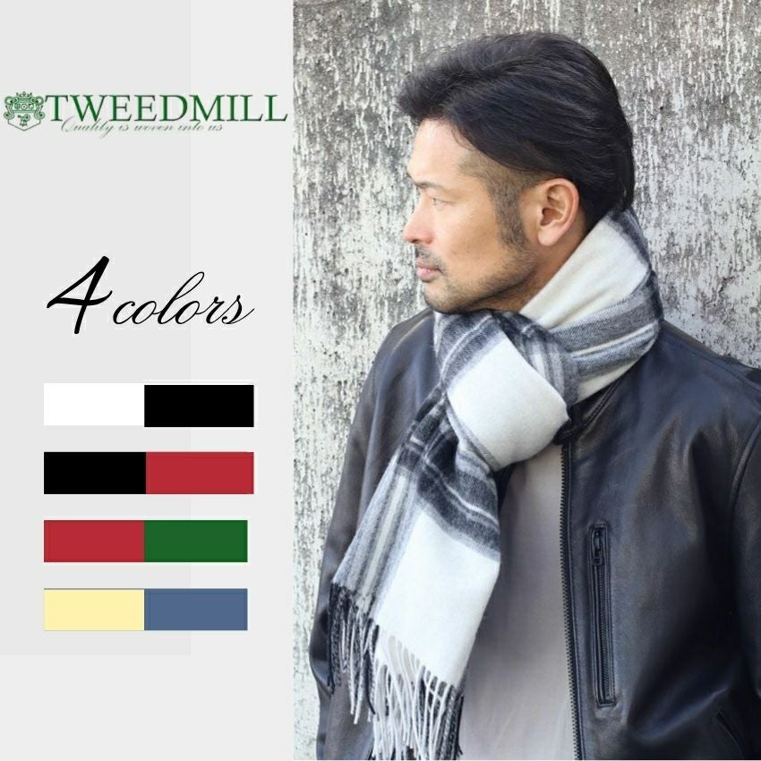 TWEEDMILL/ツイードミル tweedmill チェック柄マフラー ユニセックス
