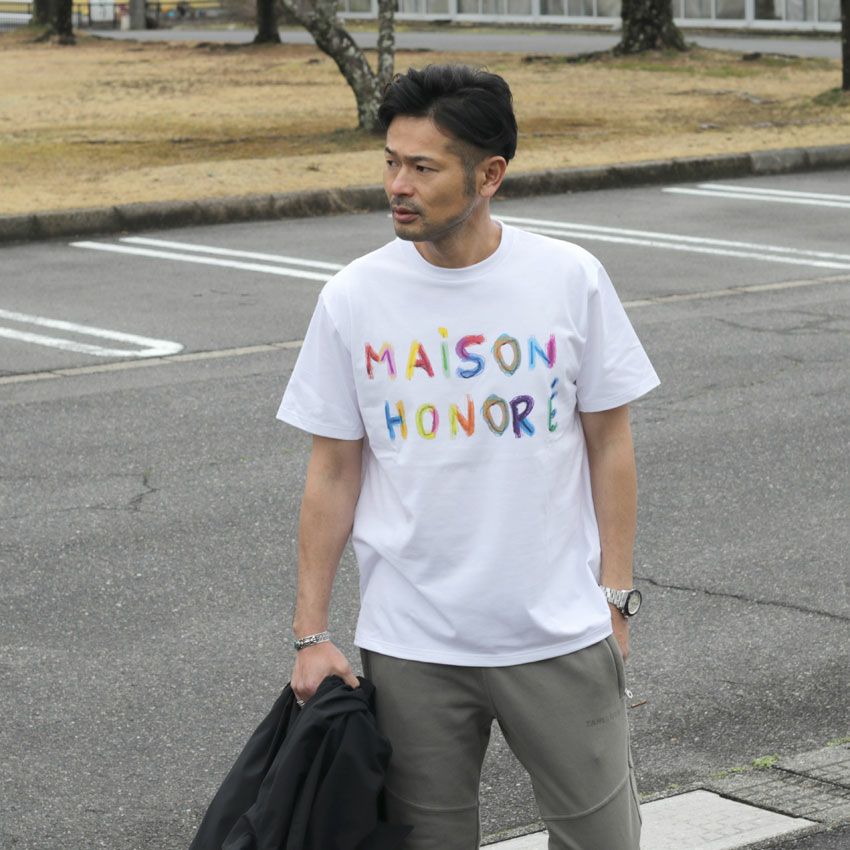 MAISON HONORE/メゾンオノレ カラフルロゴプリントTee Justine