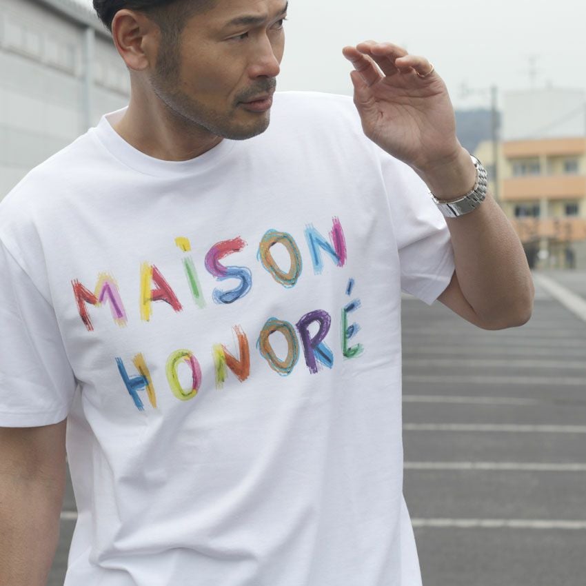 MAISON HONORE/メゾンオノレ カラフルロゴプリントTee Justine