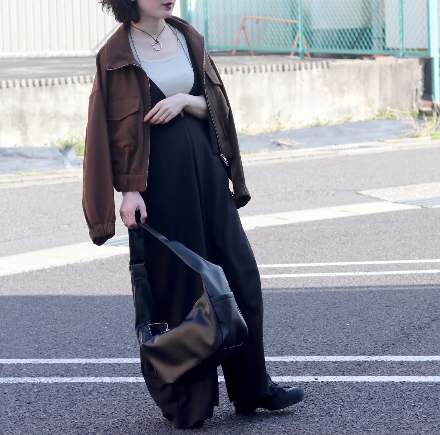 CLOCHE/クロシェ リボンベルトサロペット 612-86534 きれいめ
