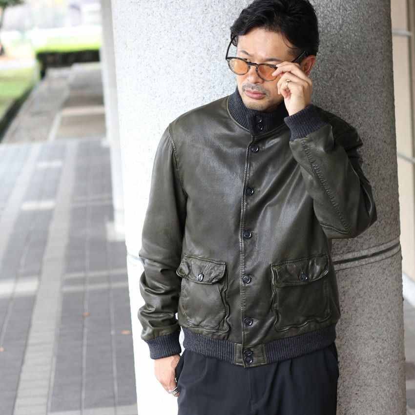 レザージャケット　ブルゾン THE JACK LEATHERS/ジャックレザーズ ヴァルスター型レザーブルゾン