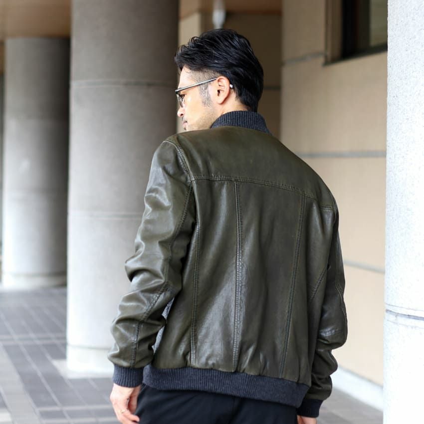レザージャケット　selected THE JACK LEATHERS/ジャックレザーズ ヴァルスター型レザーブルゾン