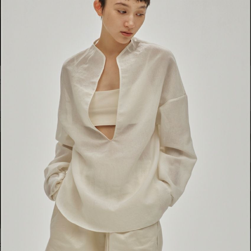 TODAYFUL /トゥデイフル Slub Slit Shirts 12510411 シアートップス V