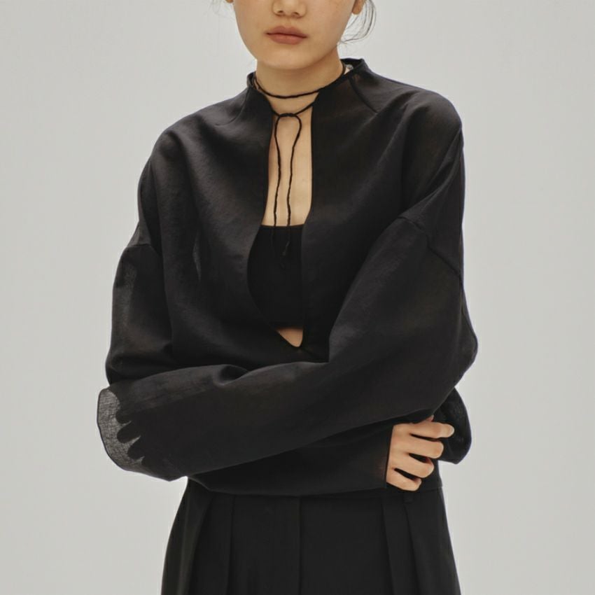 TODAYFUL Slub Dress Shirt シアー TODAYFUL /トゥデイフル Slub Slit Shirts 12510411 シアートップス V
