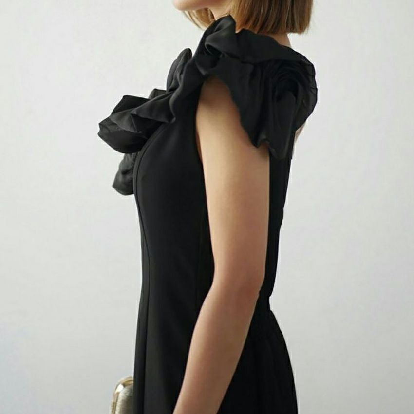 My shawty/マイシャウティー shiny frill dress a2405001 | Shunal