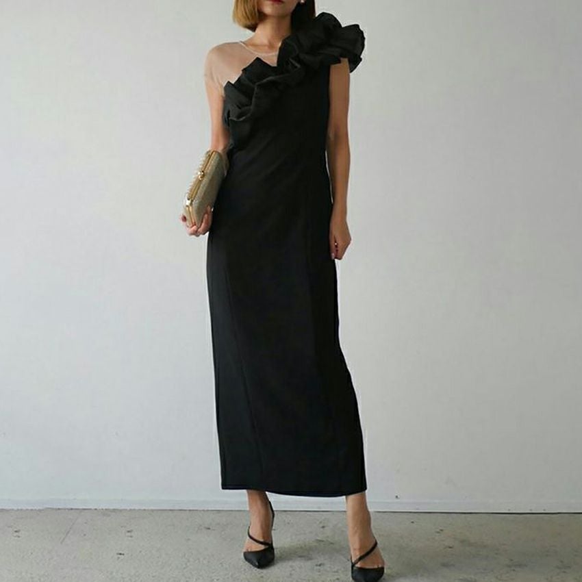 My shawty/マイシャウティー shiny frill dress a2405001 | Shunal