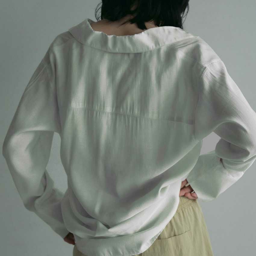 anuke/アンヌーク Skipper Sheer Shirts スキッパーシアーシャツ