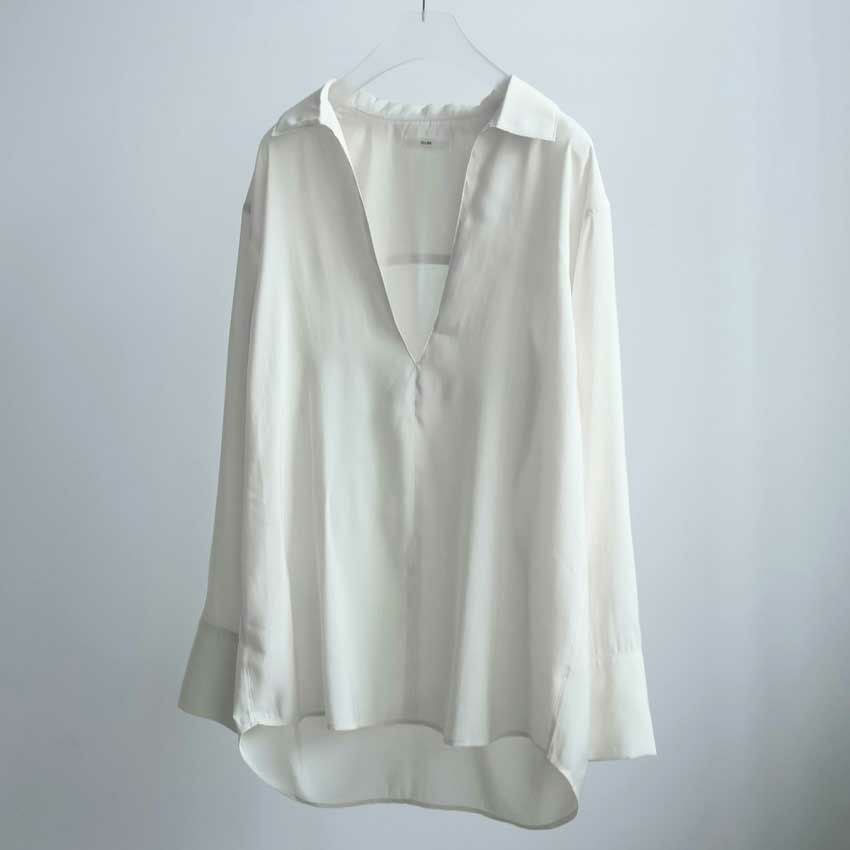 anuke/アンヌーク Skipper Sheer Shirts スキッパーシアーシャツ