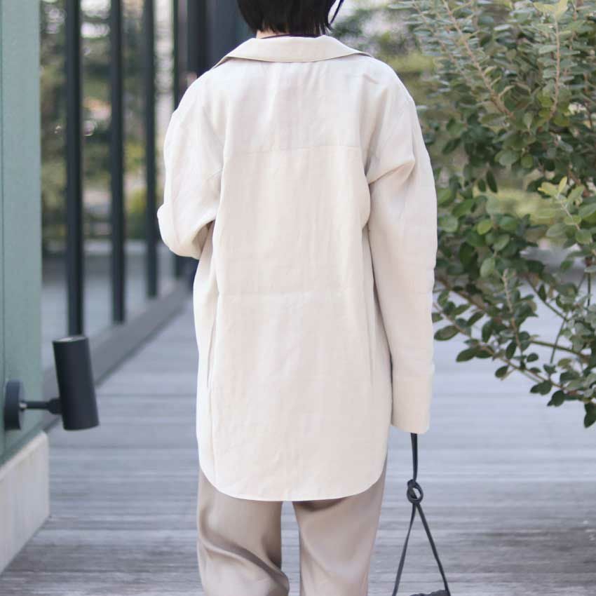 anuke/アンヌーク Skipper Sheer Shirts スキッパーシアーシャツ
