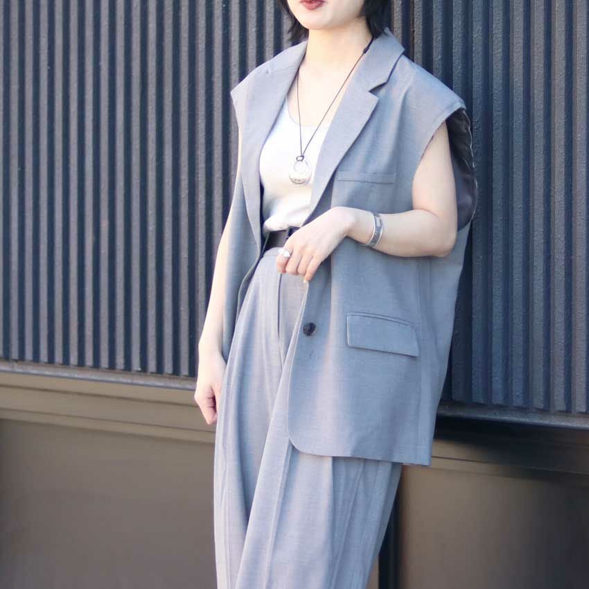 anuke/アンヌーク Cutoff Over Vest 62510103 カットオフオーバー