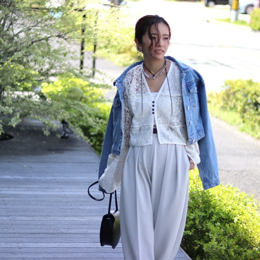 anuke/アンヌーク Patchwork Lace Cardigan 62510403 カーディガン
