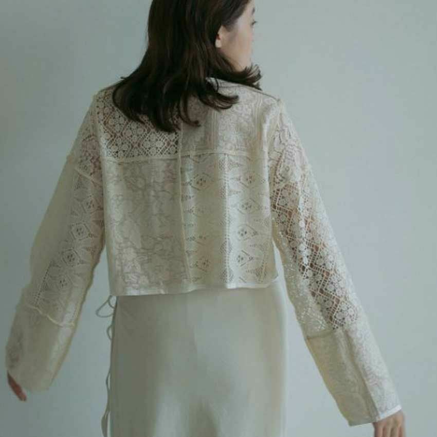 anuke/アンヌーク Patchwork Lace Cardigan 62510403 カーディガン