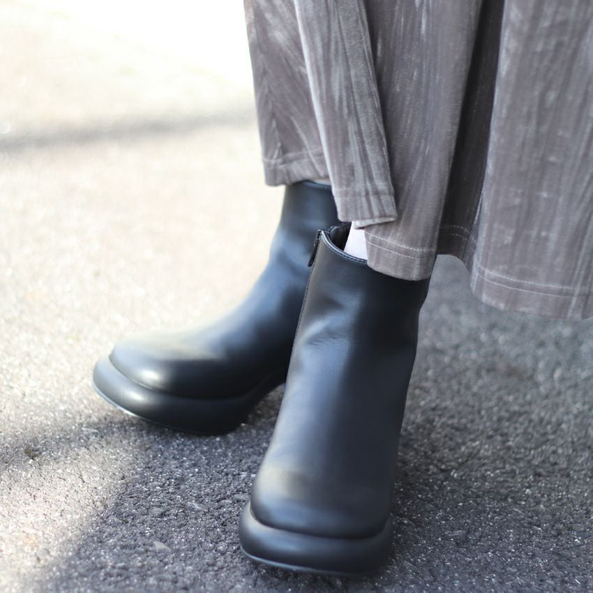 anuke/アンヌーク Round Leather Boots 62421097 ラウンドブーツ