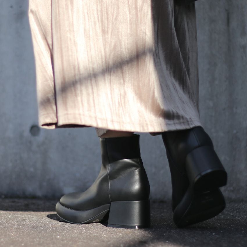 anuke/アンヌーク Round Leather Boots 62421097 ラウンドブーツ