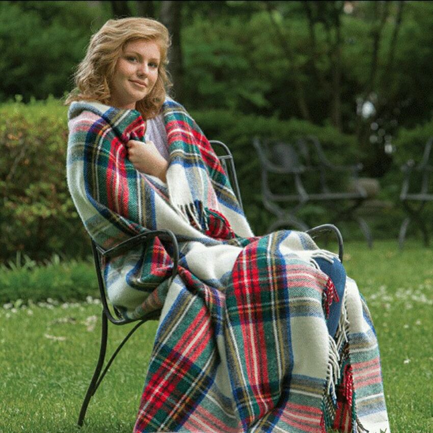 TWEEDMILL/ツイードミル ピュアニューウール ブランケット ラグ Throws