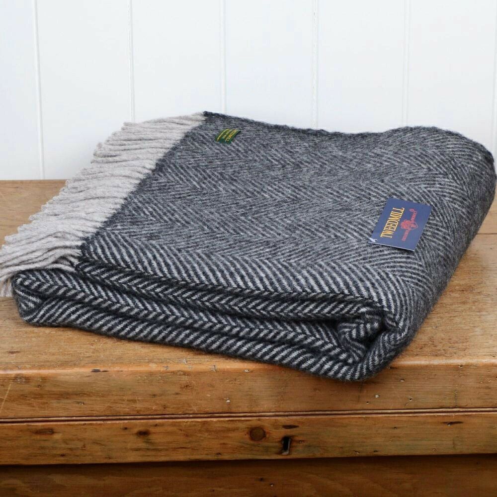 TWEEDMILL/ツイードミル ピュアニューウール ブランケット ラグ Throws