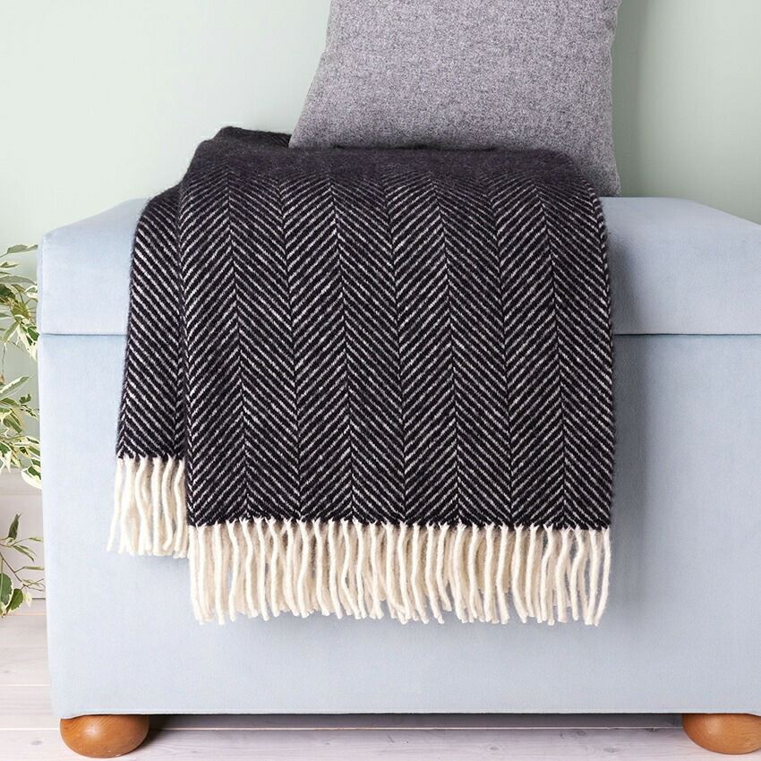 TWEEDMILL/ツイードミル ピュアニューウール ブランケット ラグ Throws