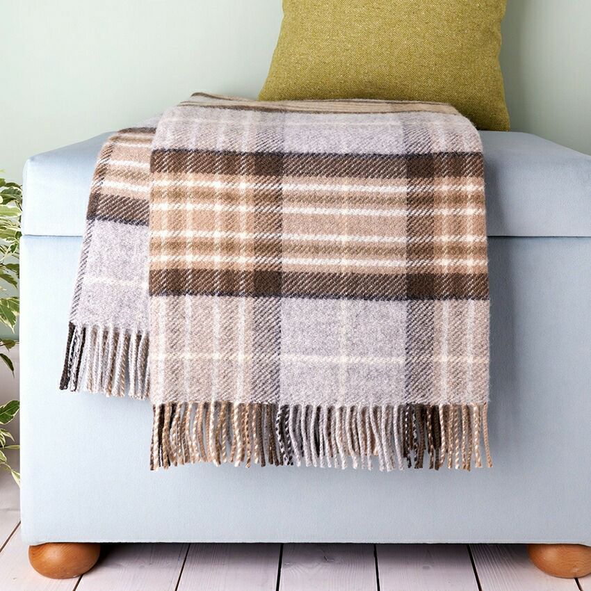 TWEEDMILL/ツイードミル ピュアニューウール ブランケット ラグ Throws