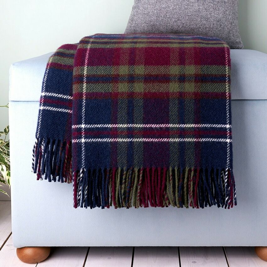 TWEEDMILL/ツイードミル ピュアニューウール ブランケット ラグ Throws