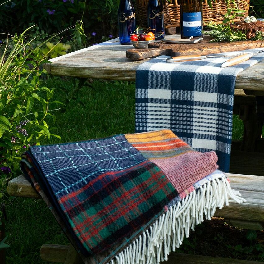 TWEEDMILL/ツイードミル ピュアニューウール ブランケット ラグ Throws