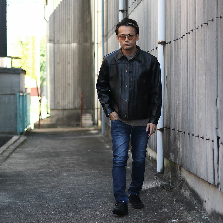 Schott ショット シープレザー 1st トラッカージャケット 782-3950128