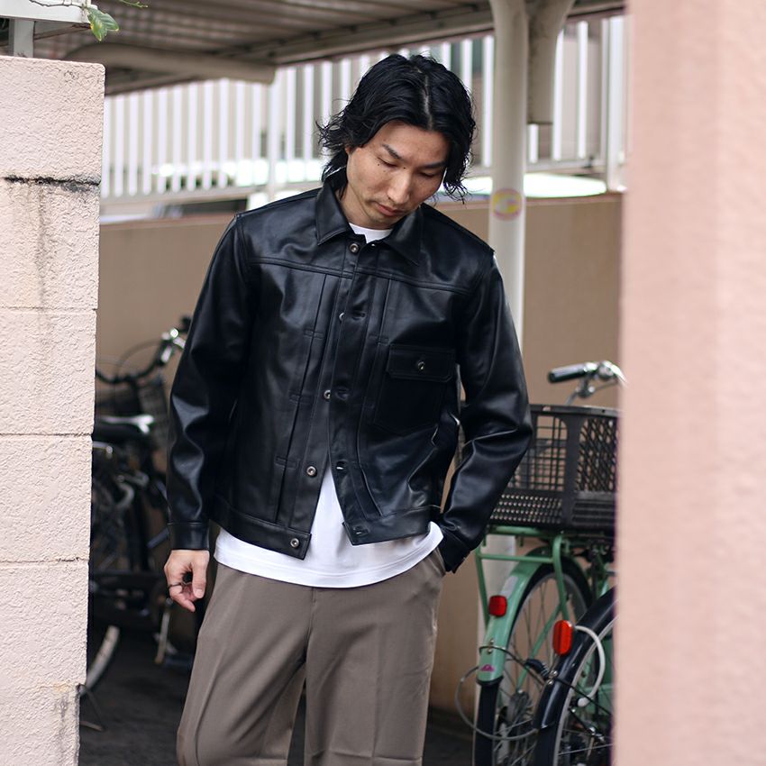 Schott ショット シープレザー 1st トラッカージャケット 782-3950128