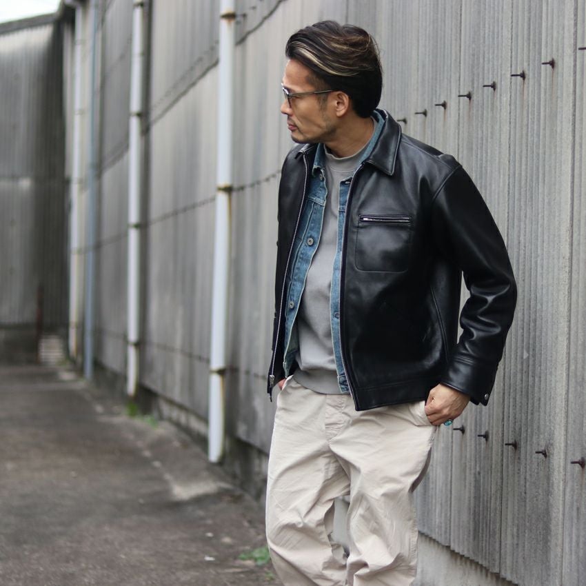 Schott/ショット レザートラッカージャケット 782-3950120 ブラック