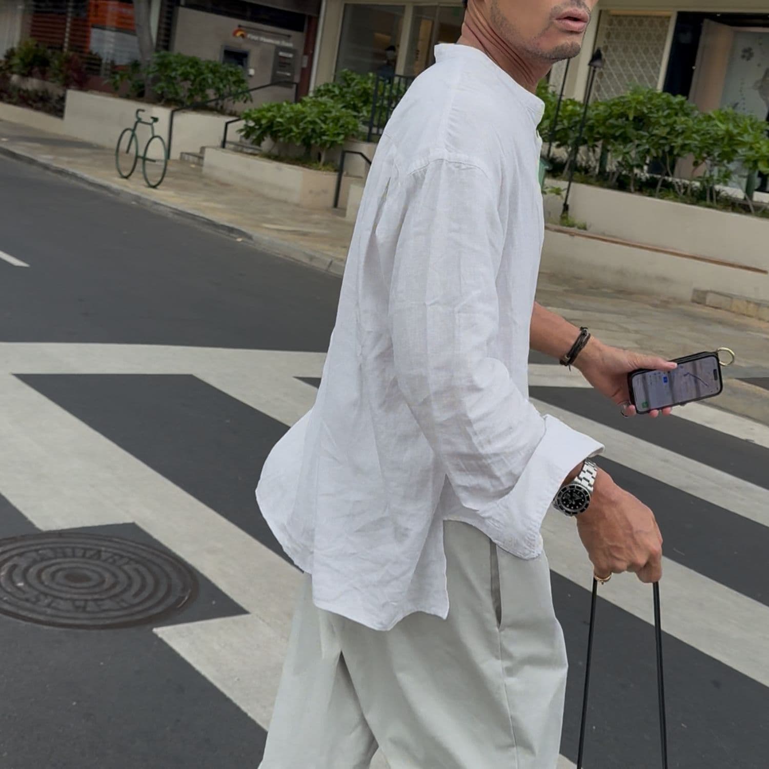 FORTUNA HOMME/フォルトゥナオム Double Linen Shirts FHSH-0183
