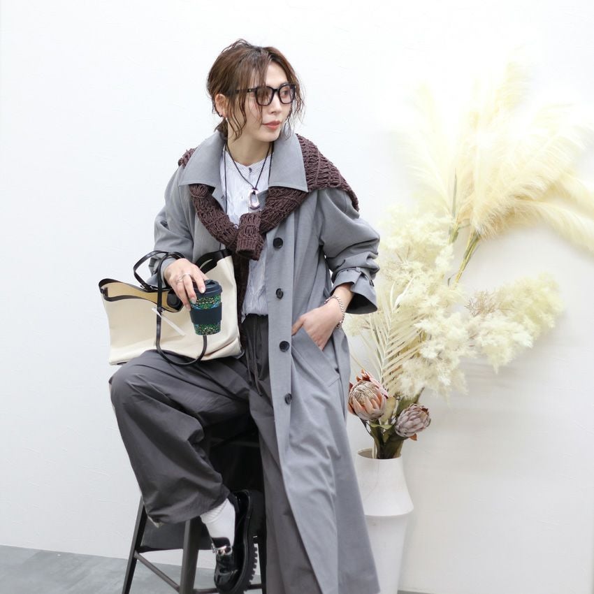 anuke/アンヌーク Soutiencollar Raglan Coat 62510002 ロングコート