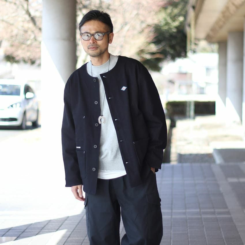ROARK REVIVAL/ロアークリバイバル ノーカラーデニムシャツ RJJ1104