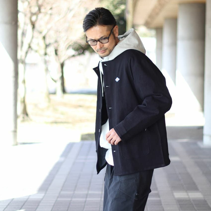 ROARK REVIVAL/ロアークリバイバル ノーカラーデニムシャツ RJJ1104