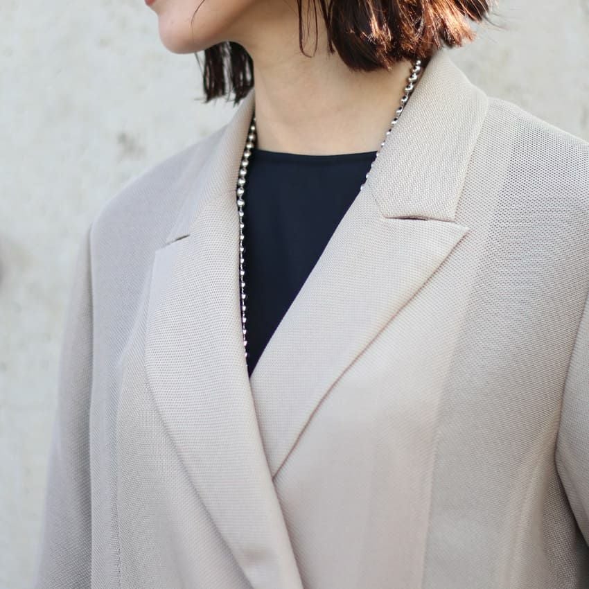 Dignite Collier/ディニテコリエ メッシュテーラードジャケット TK