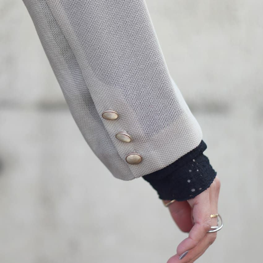 Dignite Collier/ディニテコリエ メッシュテーラードジャケット TK