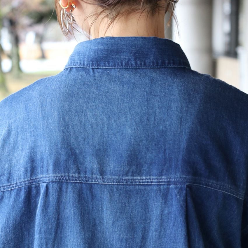 Dignite Collier/ディニテコリエ シアーデニムシャツ TEM-80254207