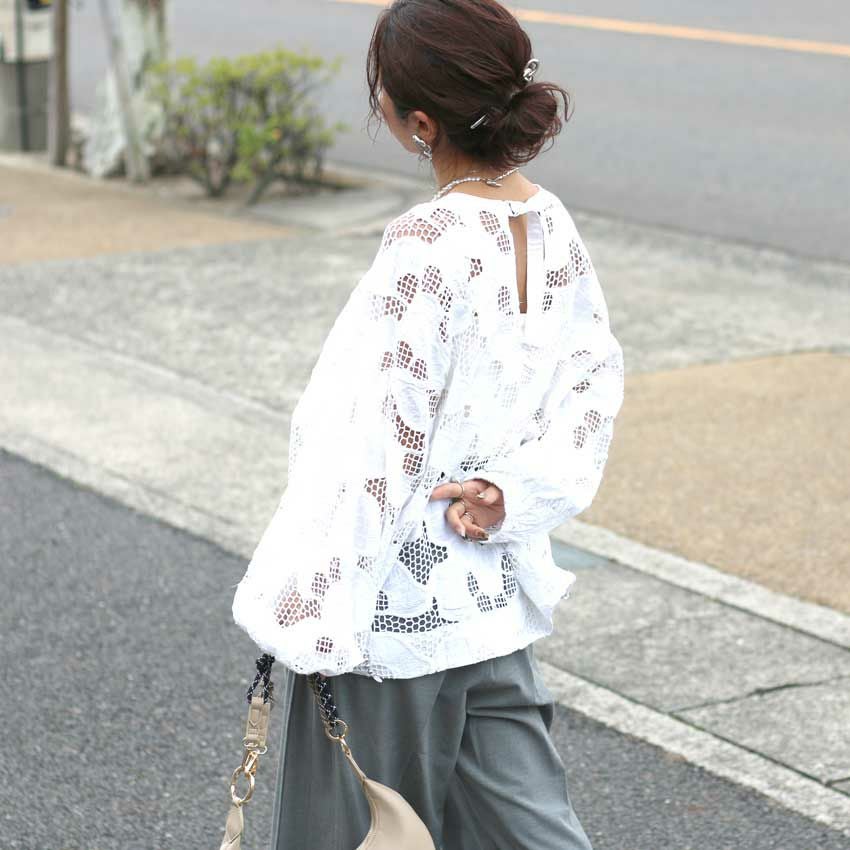 TORRAZZO DONNA/トラッゾドンナ カットワークレースブラウス 6259-529