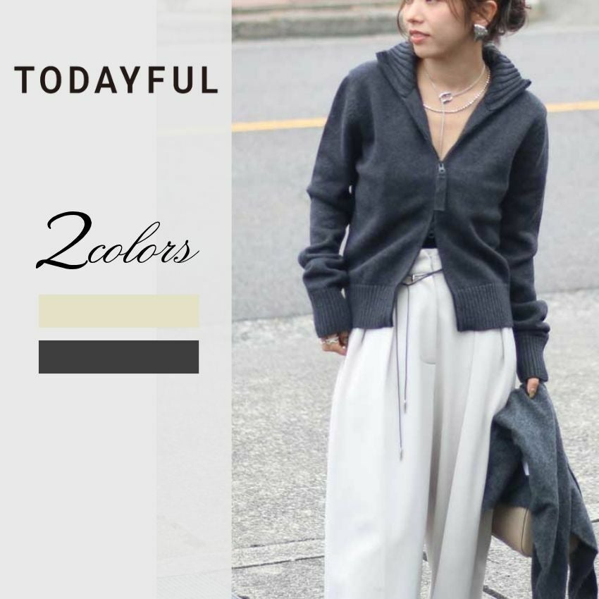 TODAYFUL /トゥデイフル Compact Zip Knit 12520508 25秋冬 トップス