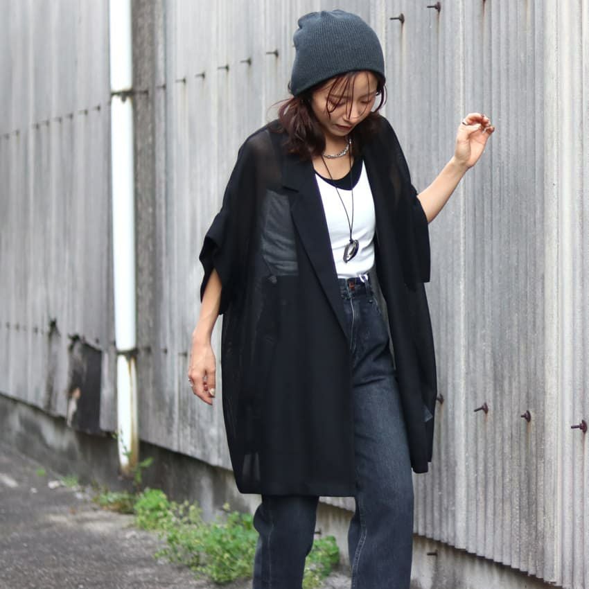 Dignite Collier/デニテコリエ TK-80255252 メッシュ半袖ジャケット 