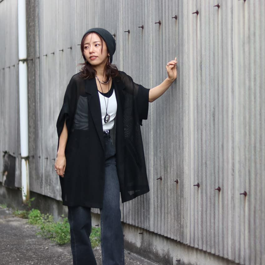 Dignite Collier/デニテコリエ TK-80255252 メッシュ半袖ジャケット
