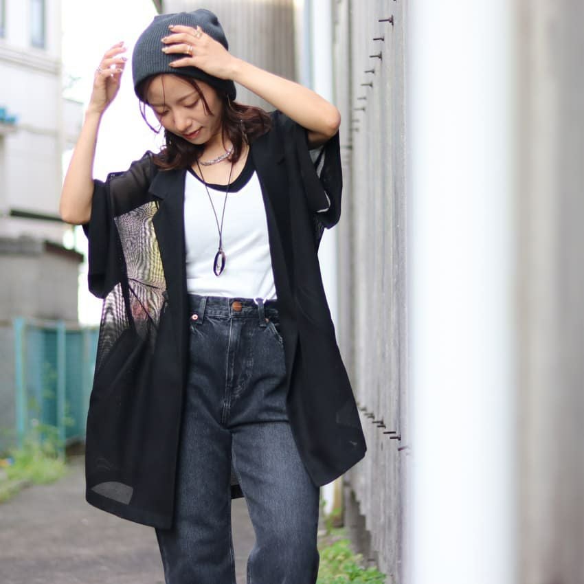 Dignite Collier/デニテコリエ TK-80255252 メッシュ半袖ジャケット