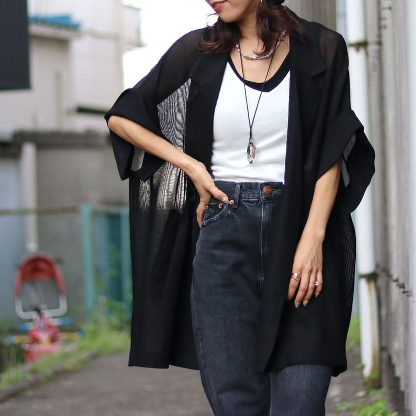 Dignite Collier/デニテコリエ TK-80255252 メッシュ半袖ジャケット