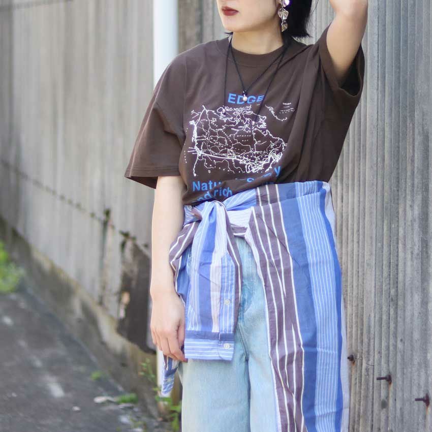 anuke/アンヌーク Oversize Print T-shirts 62510619 ロゴTシャツ
