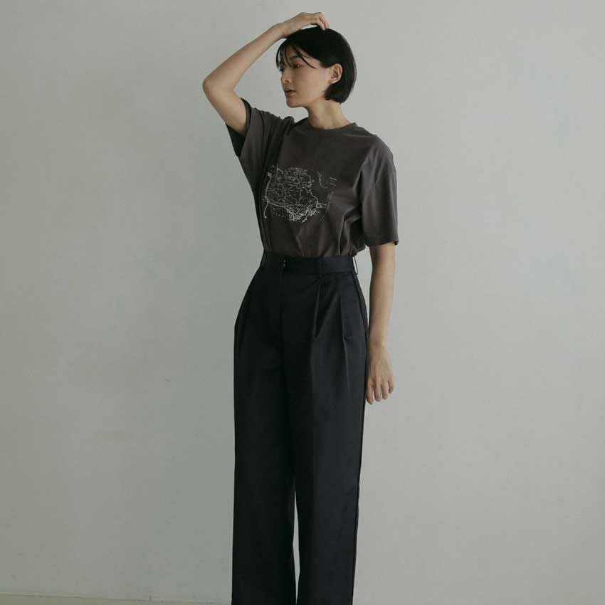 anuke/アンヌーク Oversize Print T-shirts 62510619 ロゴTシャツ