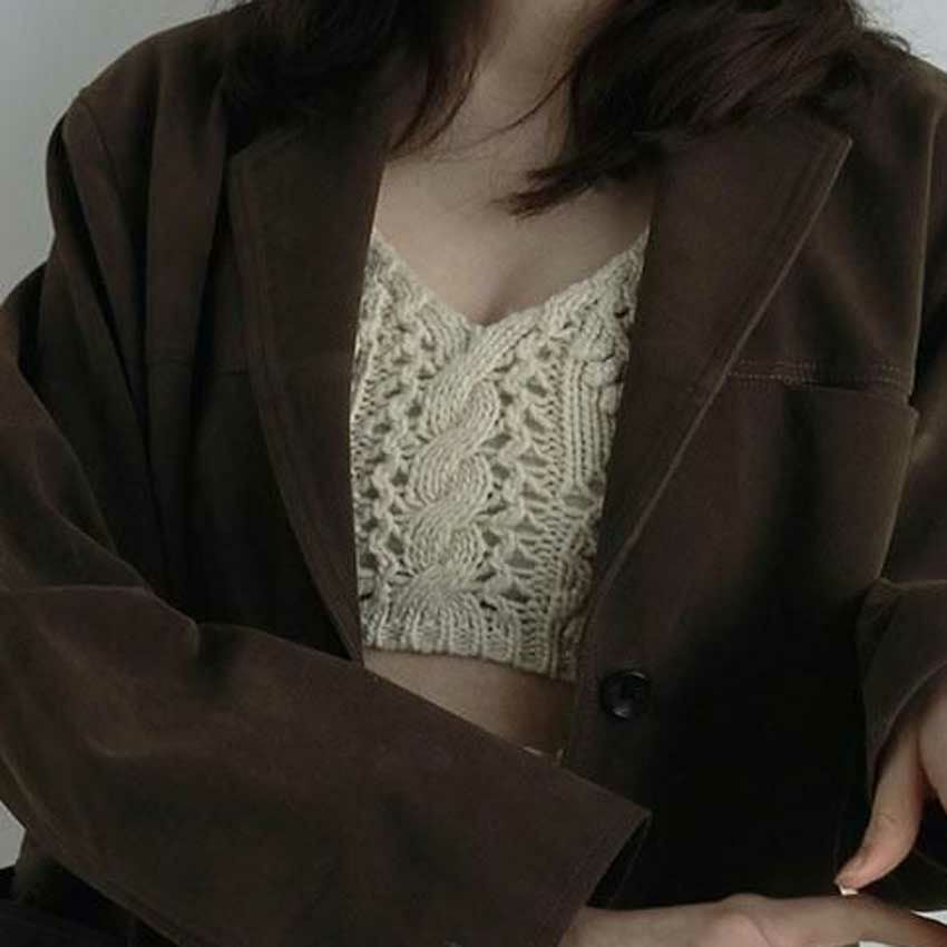 anuke/アンヌーク Cable Knit Bustier 62520506 ビスチェ | Shunal