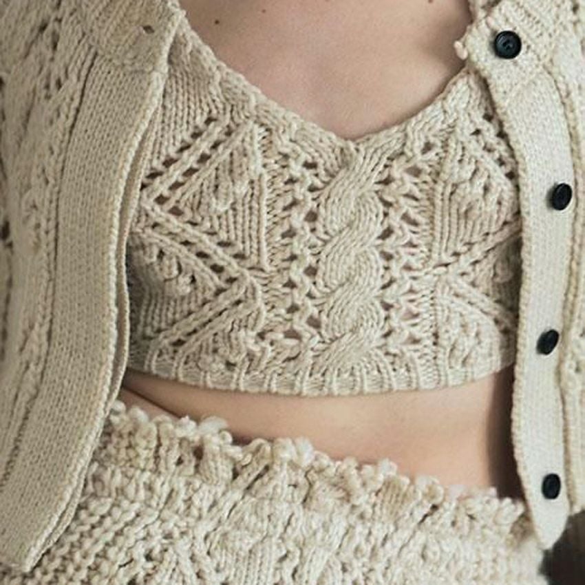 anuke/アンヌーク Cable Knit Bustier 62520506 ビスチェ | Shunal